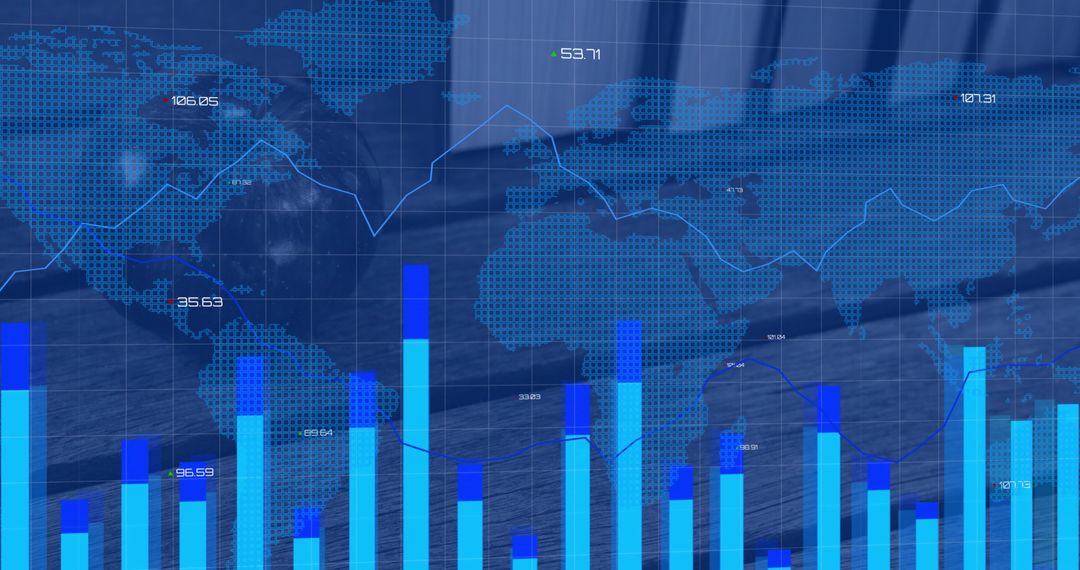 Global Data Visualization with Graphs and Statistical Overlay