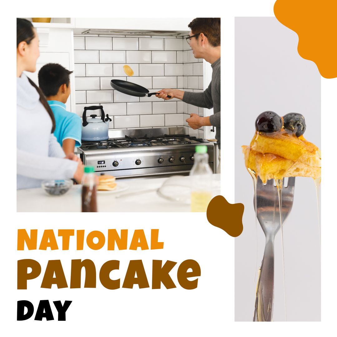 Family Enjoying Traditions on National Pancake Day