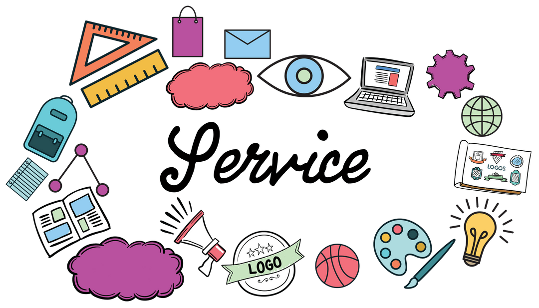 Creative Elements in Digital Marketing Advertisement, Transparent Background