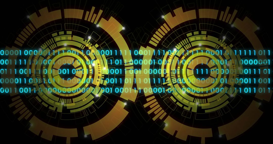Abstract binary code technology background