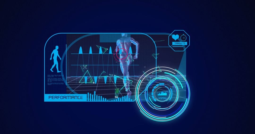 High-Tech Digital Health Data Analysis Interface