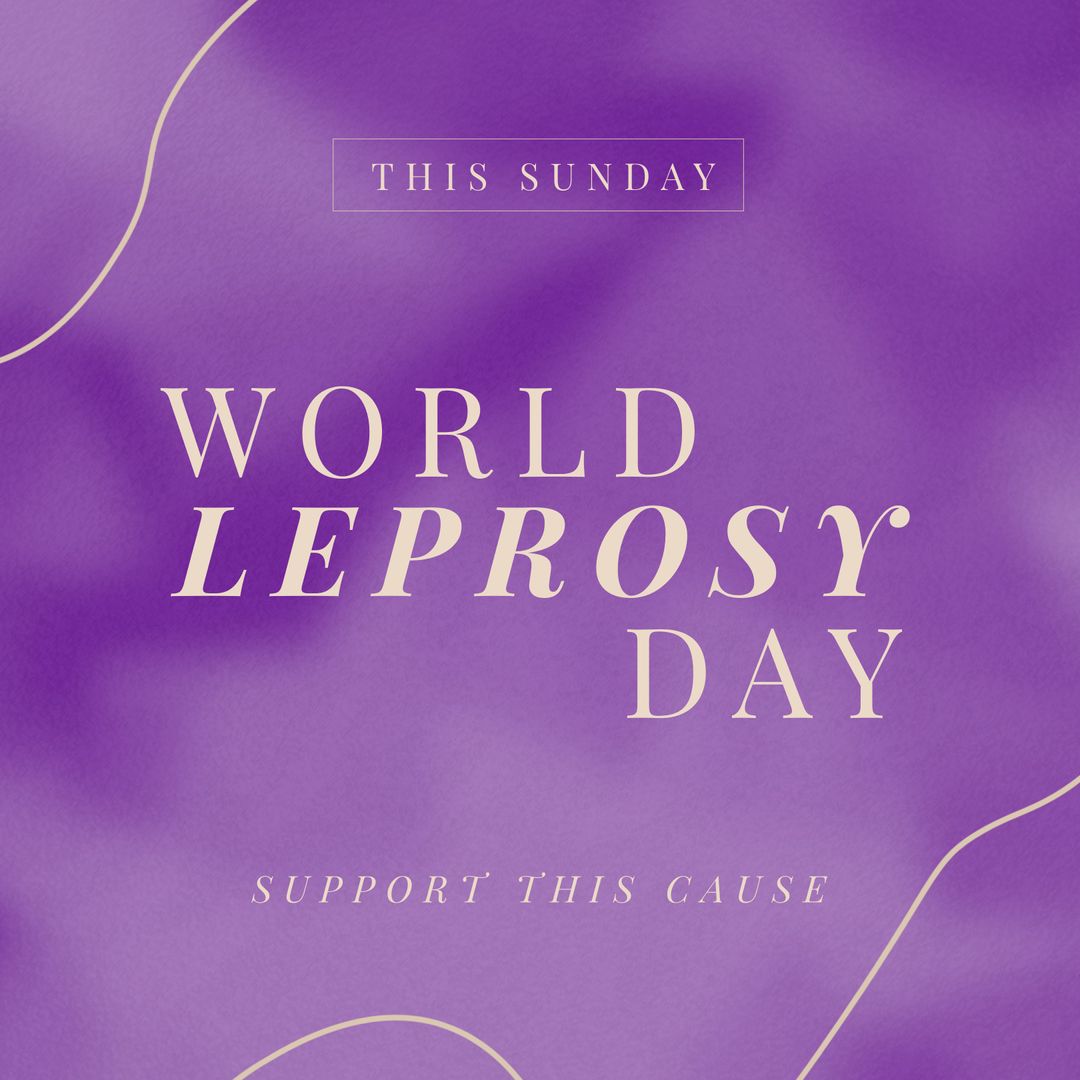 World Leprosy Day Awareness Poster with Abstract Background