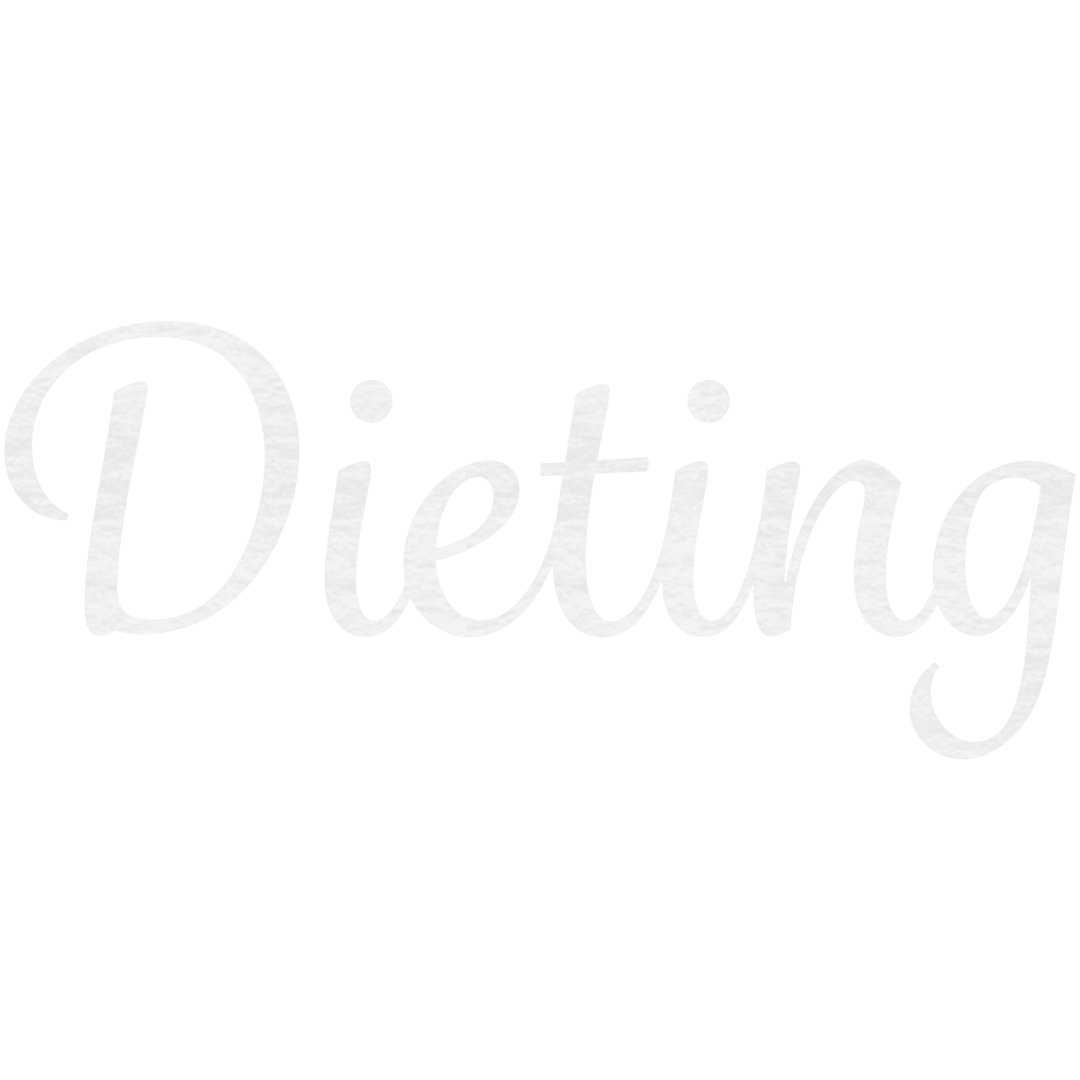 Curved Script of Dieting on Transparent Background