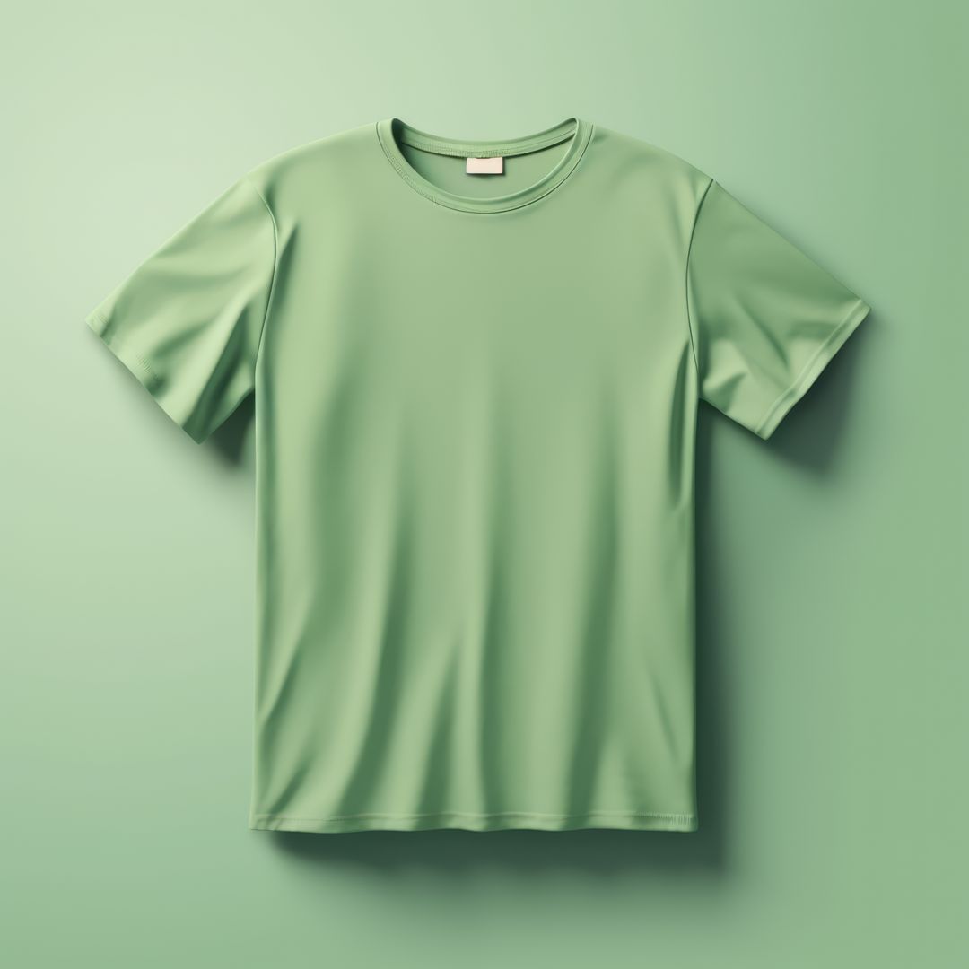 Green tshirt with copy space on green background, created using generative ai technology - Free Images, Stock Photos and Pictures on Pikwizard.com