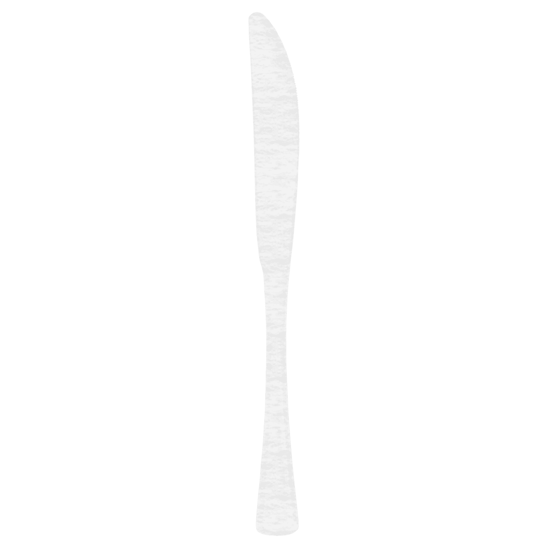 White Paper Knife Illustration on Transparent Background