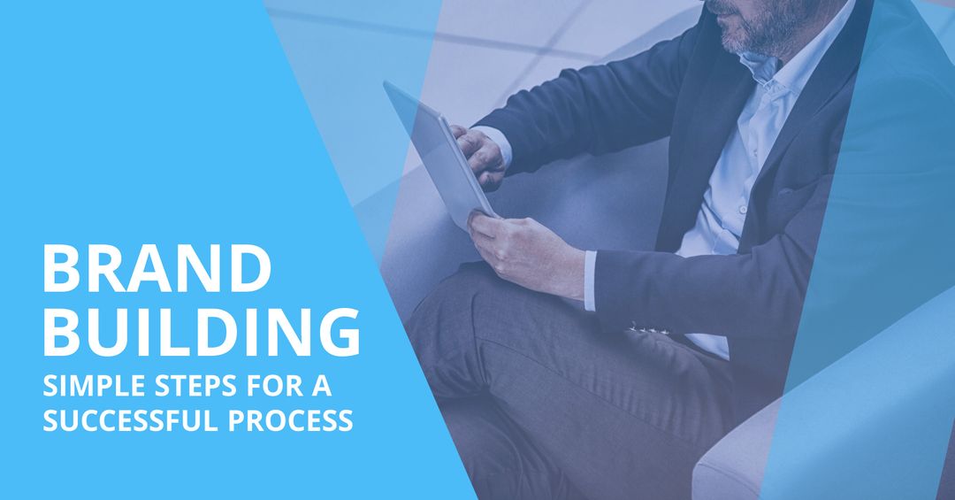 Professional exploring ideas on tablet for brand building