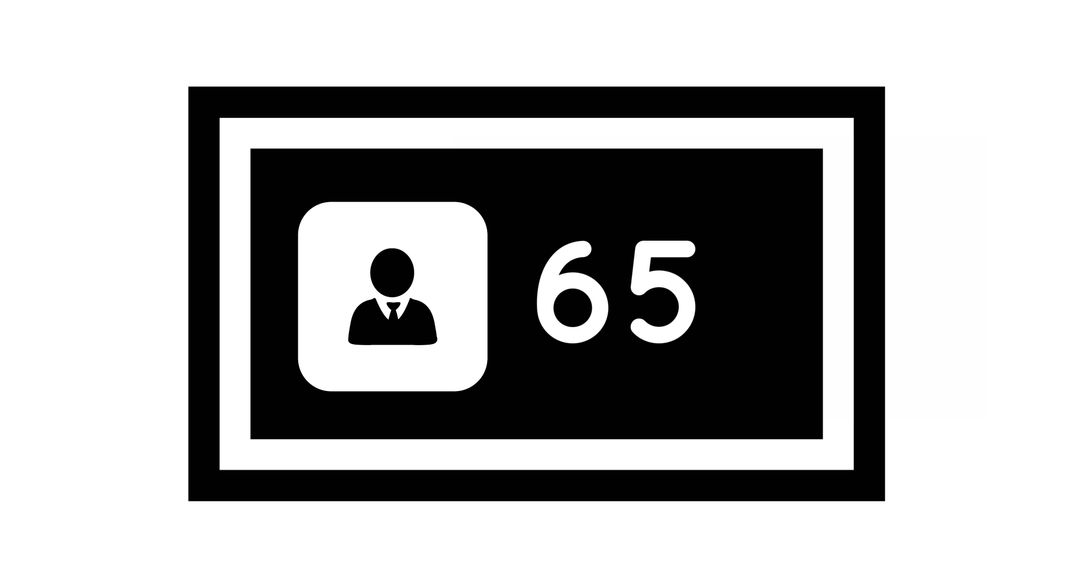 Digital User Count Icon Representing Social Media Growth