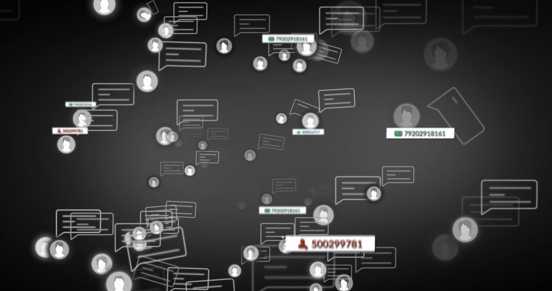 Floating Digital Messages with Contact Numbers