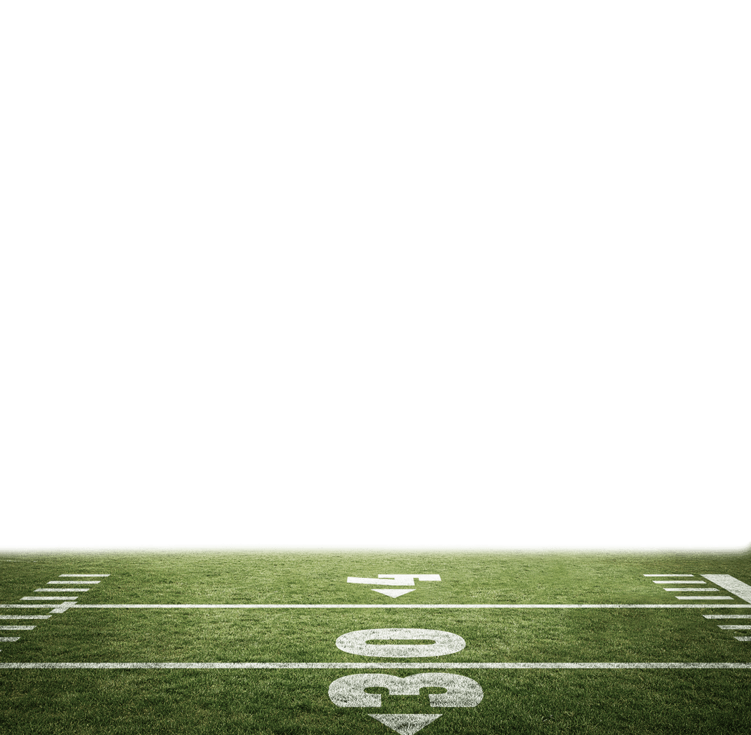 Transparent American Football Field Vector with Yard Lines