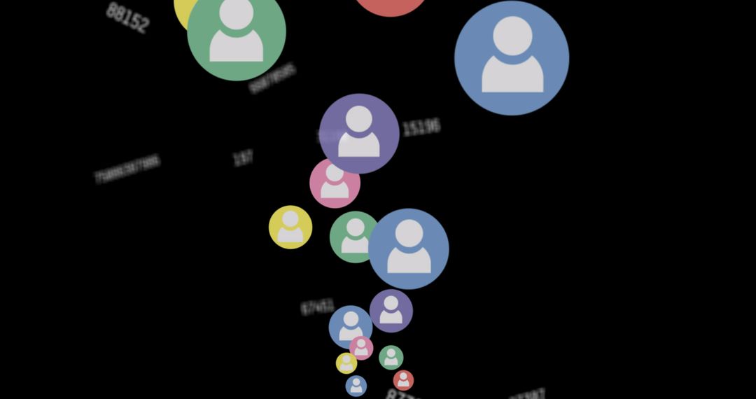 Colored Social Media Icons with Numbers Interaction