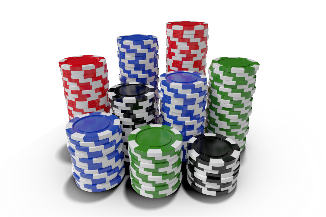 Computer Generated 3D Stack of Colorful Casino Gambling Chips on Transparent Background - Download Free Stock Images Pikwizard.com