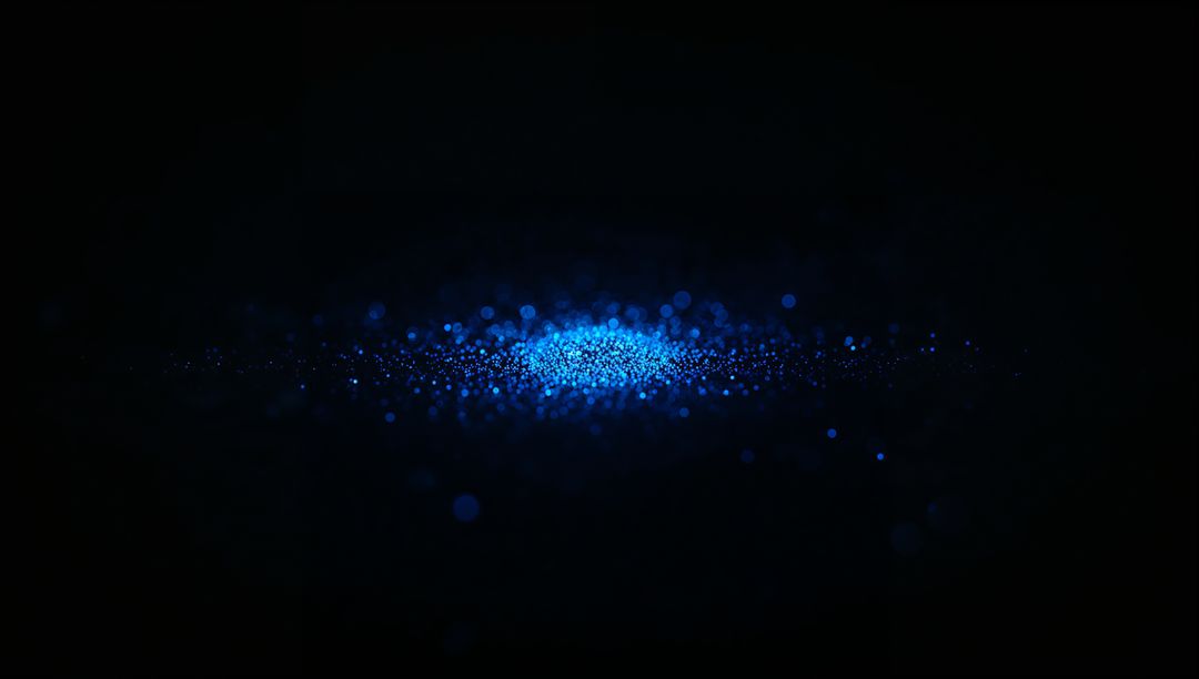 Abstract Glowing Blue Particles in Digital Space