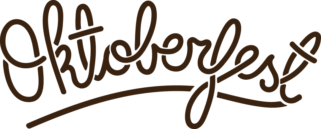 Oktoberfest Calligraphy on Transparent Background for Celebration Designs