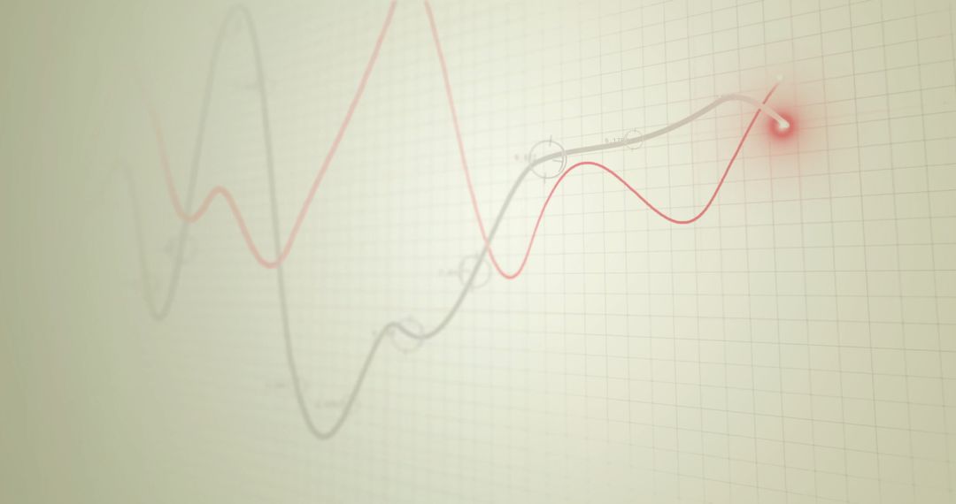 Abstract Data Graph with Overlay on Beige Background