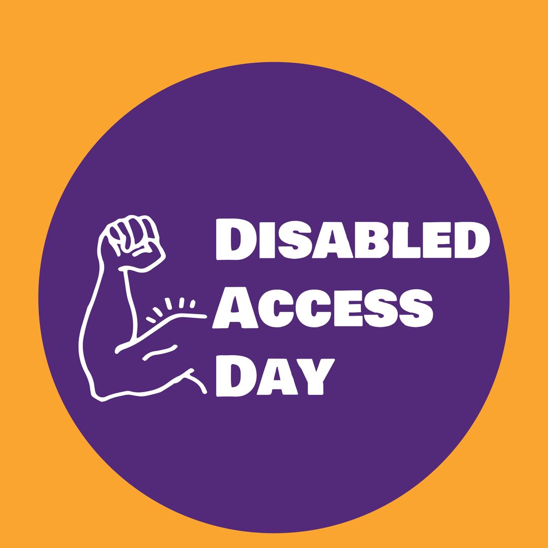 Disabled Access Day Awareness with Strong Arm Icon