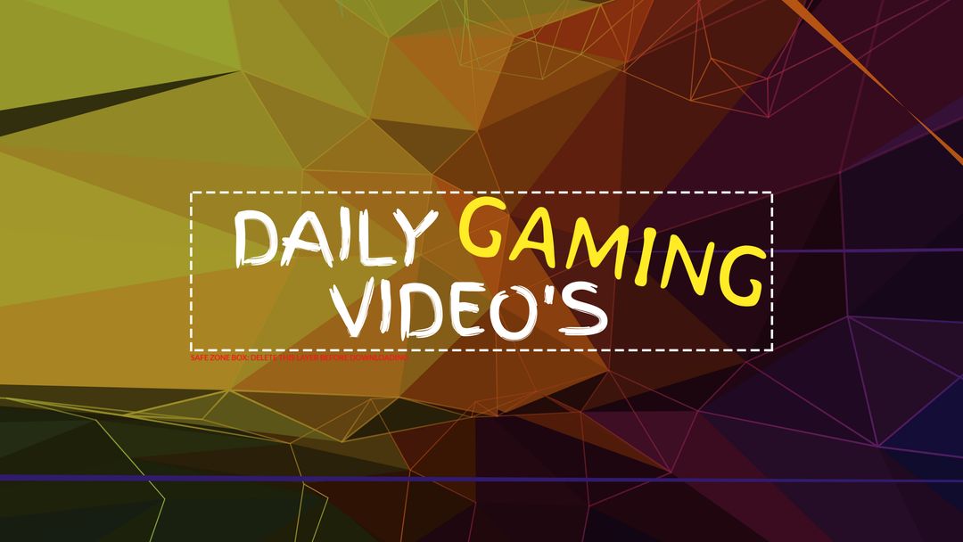 Vibrant Geometric Theme Banner for Daily Gaming Videos - Download Free Stock Templates Pikwizard.com