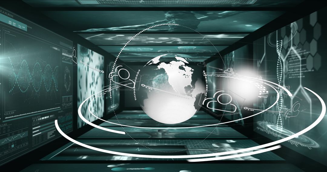 Futuristic Globe with Data Interface Concept