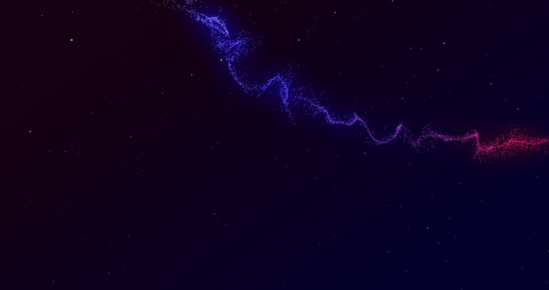 Dynamic Twisting Neon Light Trail on Dark Background