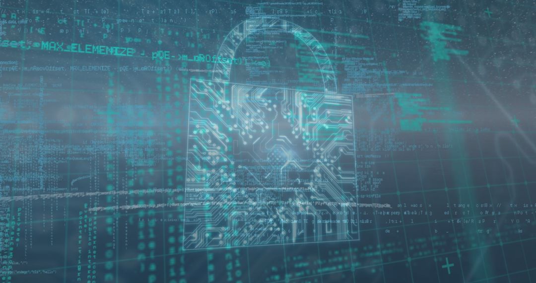 Digital Padlock Symbolizing Online Security