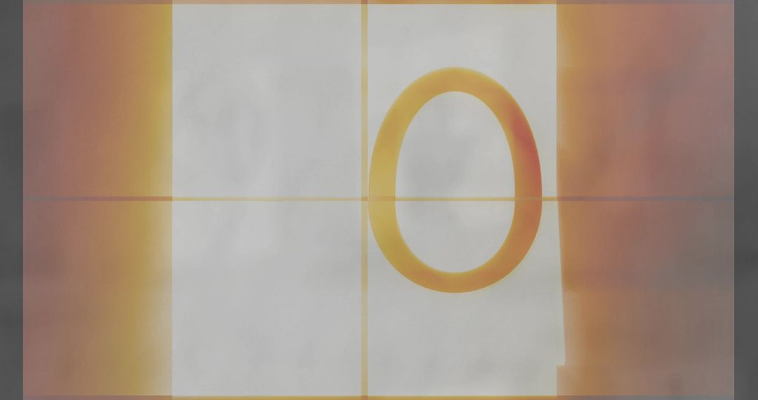 Abstract Countdown from 15 to 0 with Golden Hue