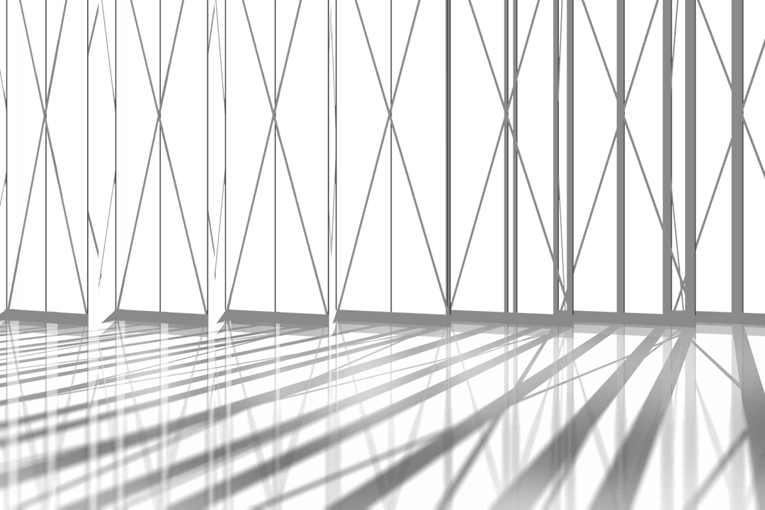 Transparent Airport Interior Design with Structural Beams