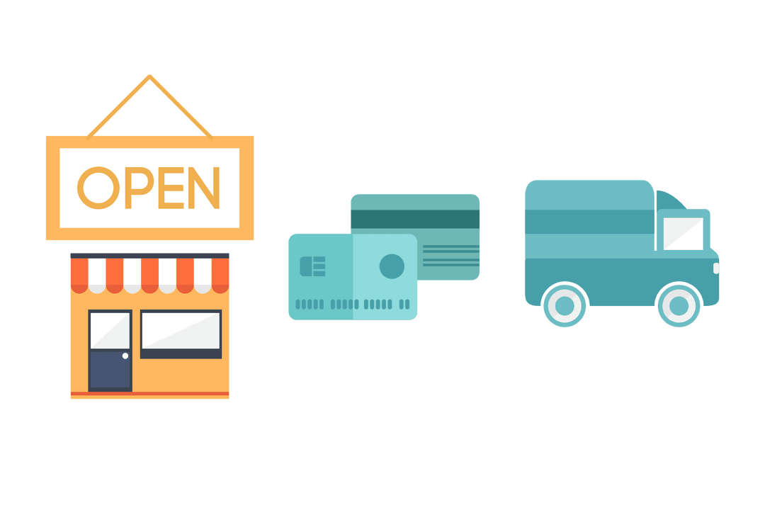 Transparent Financial Shopping Delivery Concepts Illustration