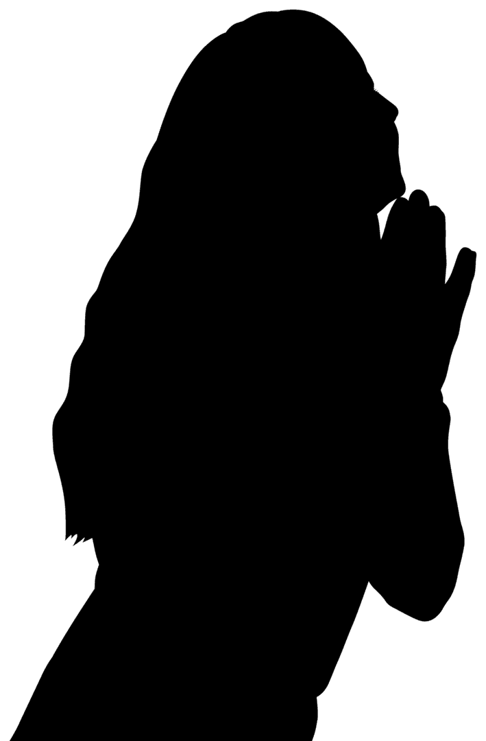 Silhouettes of Women on Transparent Background Vector