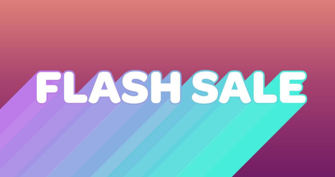 Vibrant Flash Sale Announcement Design with Colorful Gradient