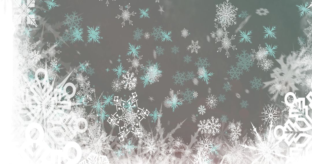 Falling Snowflakes on Grey Background for Winter Celebrations