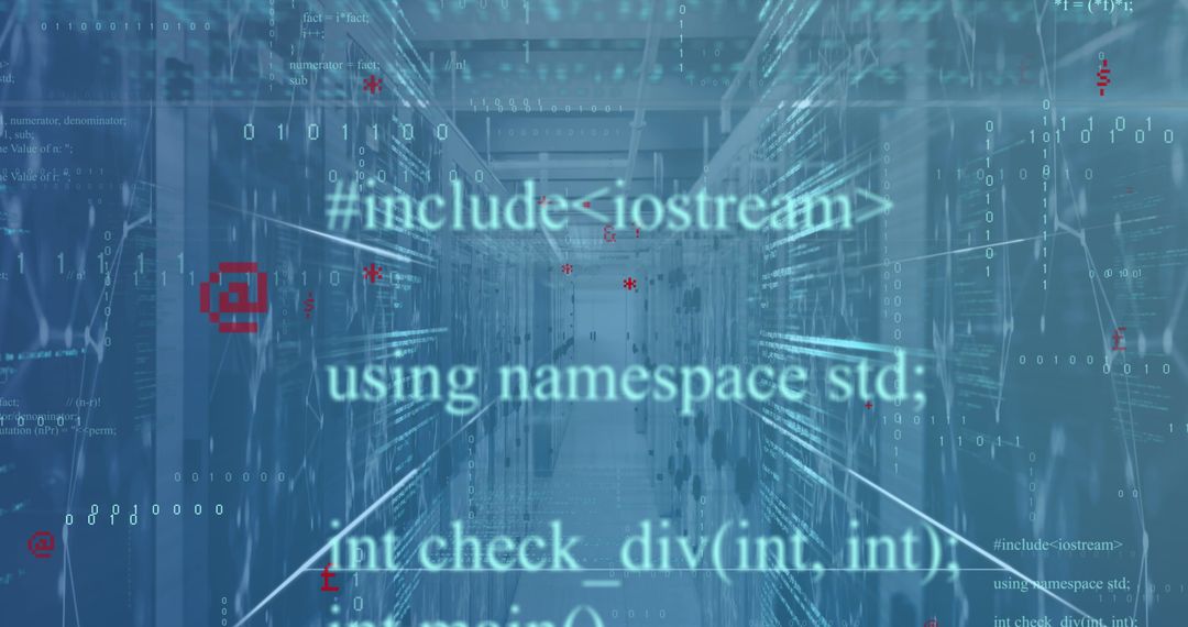 Cyber Technology and Data Processing in Server Room