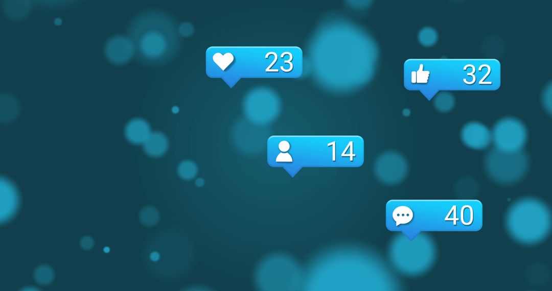 Digital Interaction Icons over Abstract Light Background