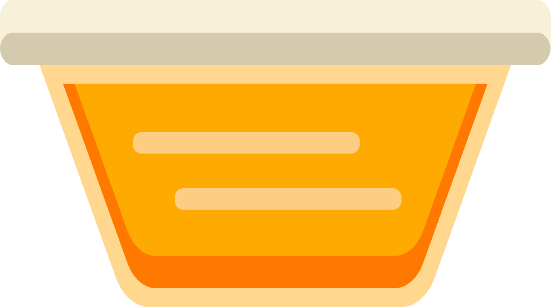 Illustration Transparent Container Filled with Vibrant Peach Bars