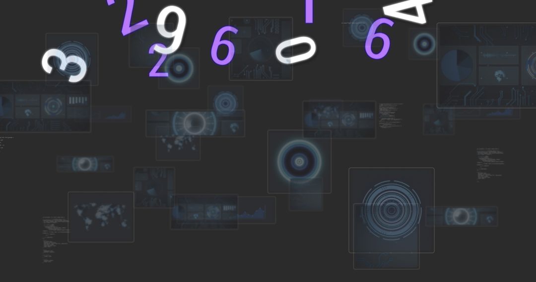 Digital Interface with Data Processing and Visualization Elements - Free Images, Stock Photos and Pictures on Pikwizard.com