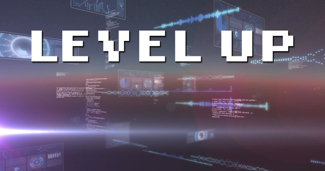 Gaming Progress with Level Up Concept Background