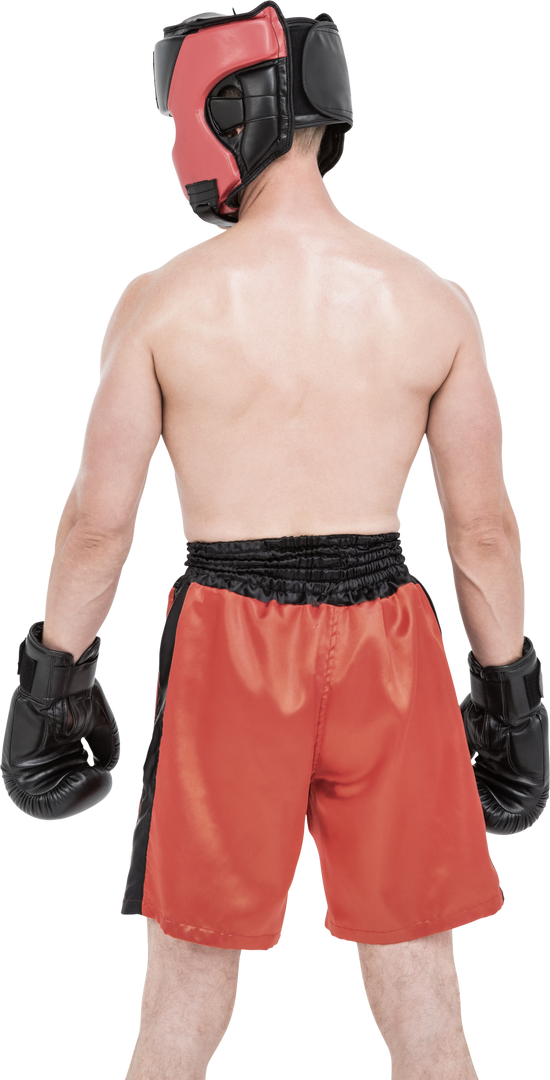 Transparent Rear View Male Boxer Sports Equipment - Download Free Stock Images Pikwizard.com