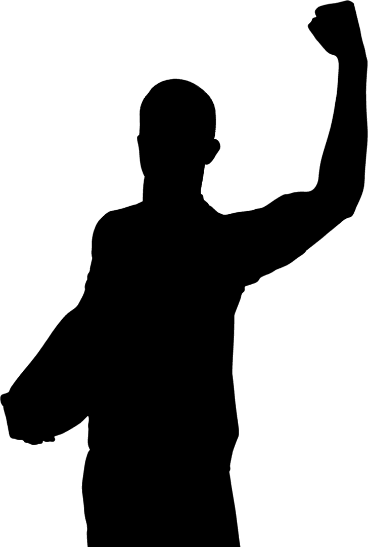 Silhouette Rugby Player Action PNG with Transparent Background