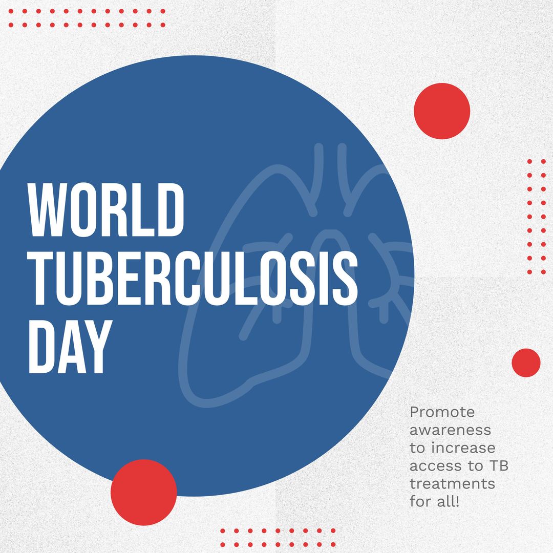 World Tuberculosis Day Poster with Abstract Shapes and Lung Illustration - Download Free Stock Templates Pikwizard.com