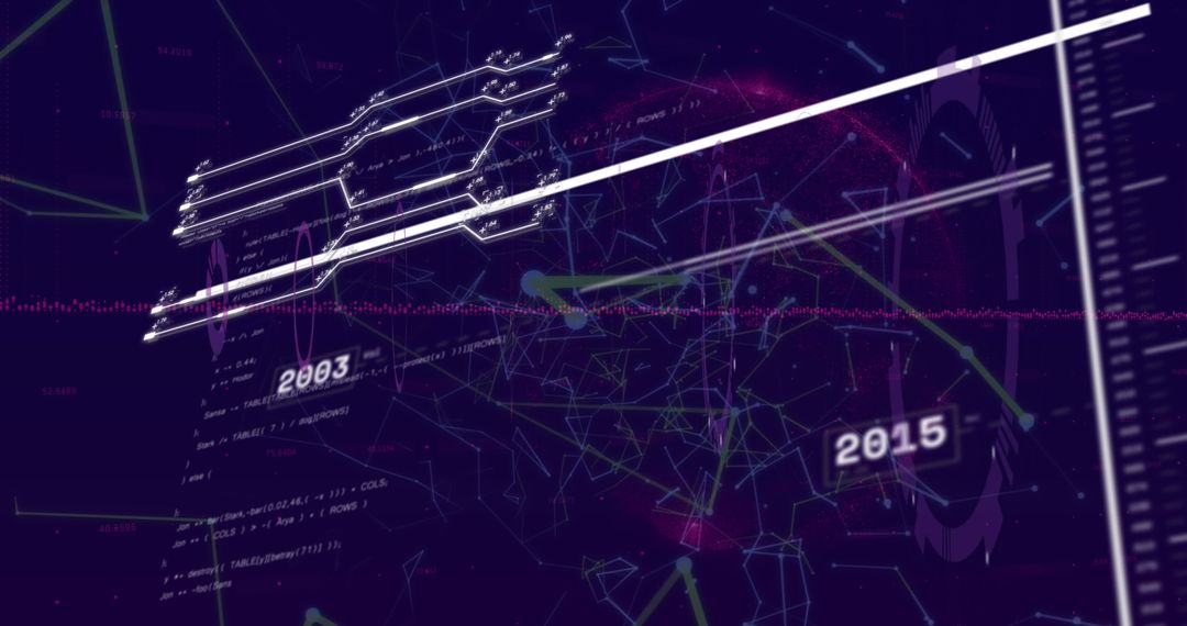 Digital Data Processing with Futuristic Graphics Technology Interface