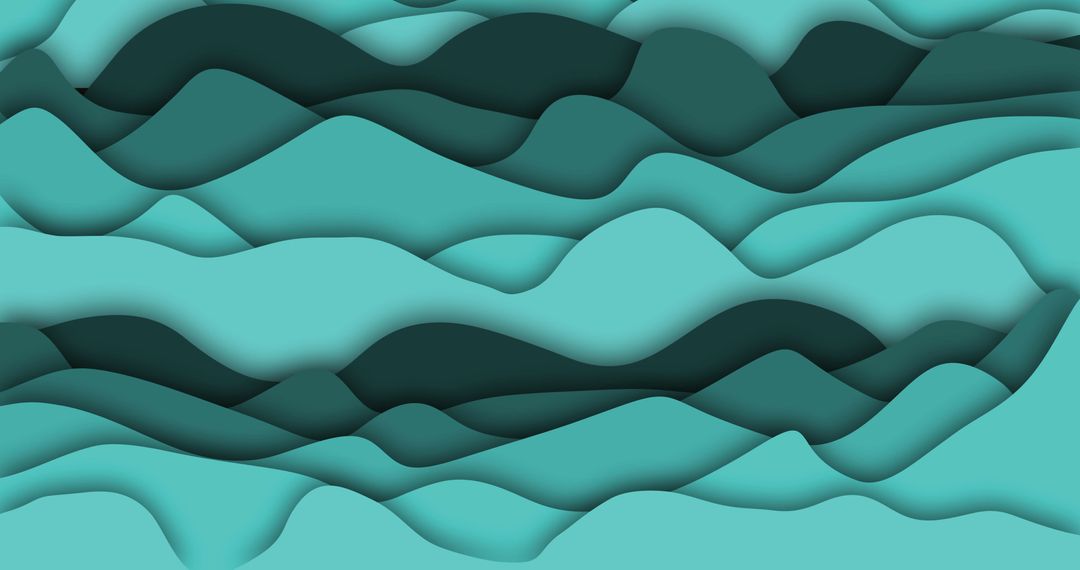Abstract Gradient Green Waves Geometric Design