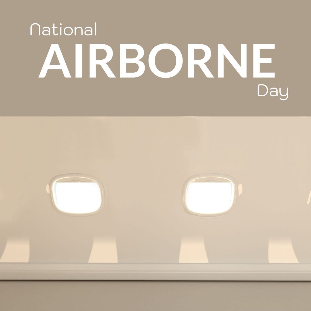 National Airborne Day with Stylish Airplane Windows