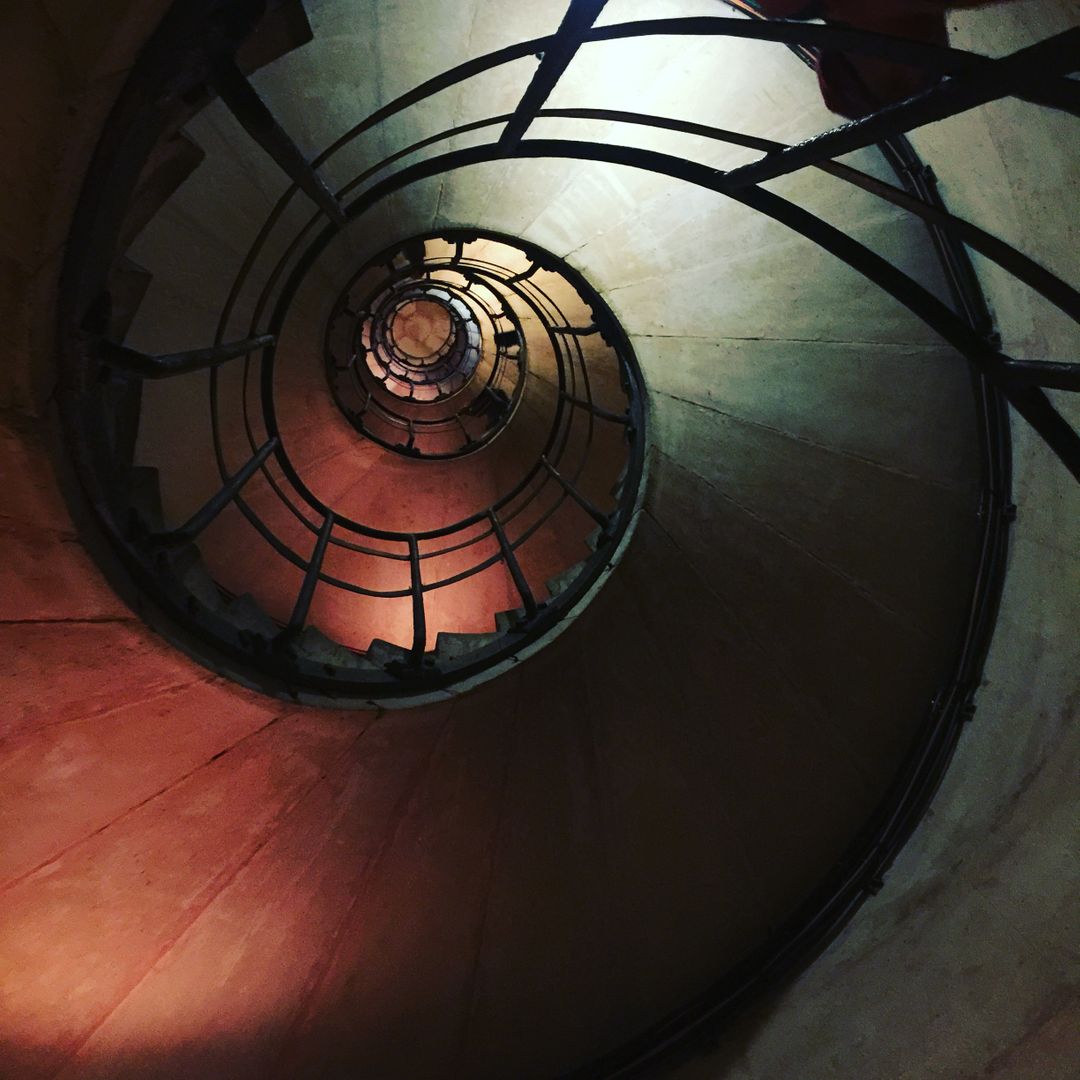 Dizzying Spiral Staircase Interior Perspective - Free Images, Stock Photos and Pictures on Pikwizard.com