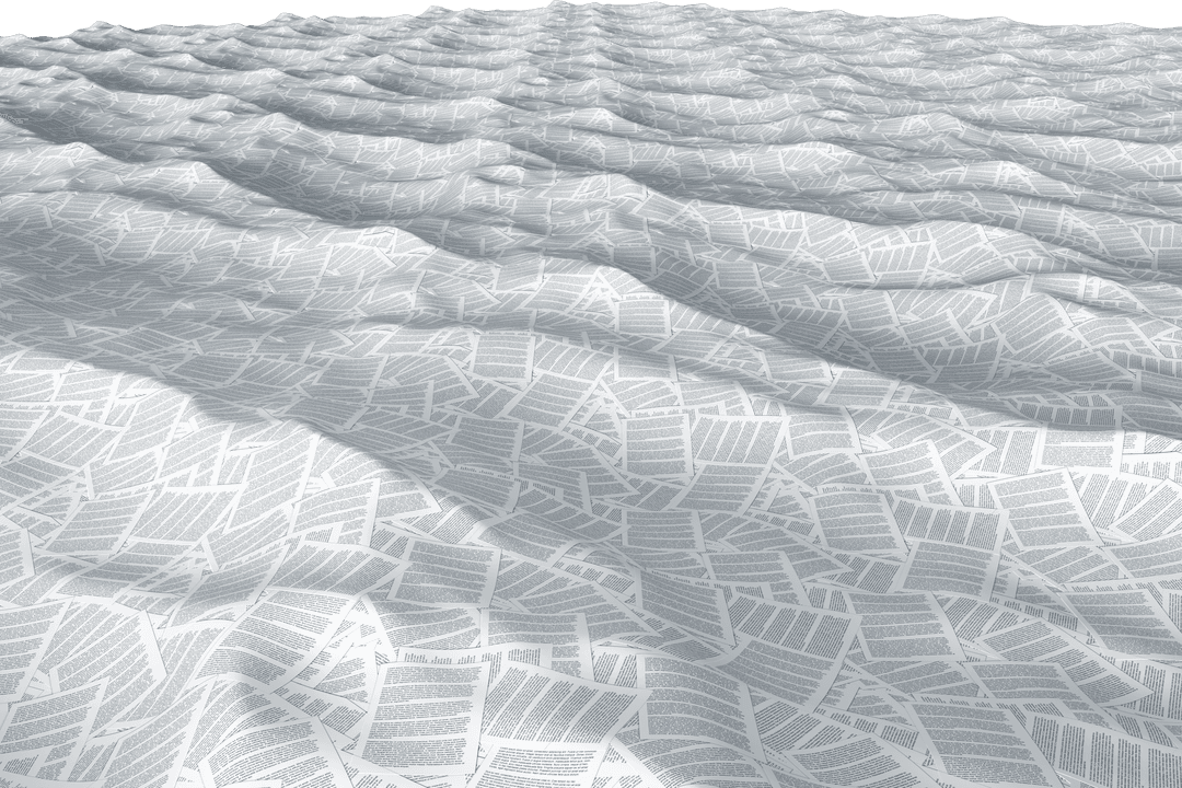 Transparent Wave Landscape made of Papers