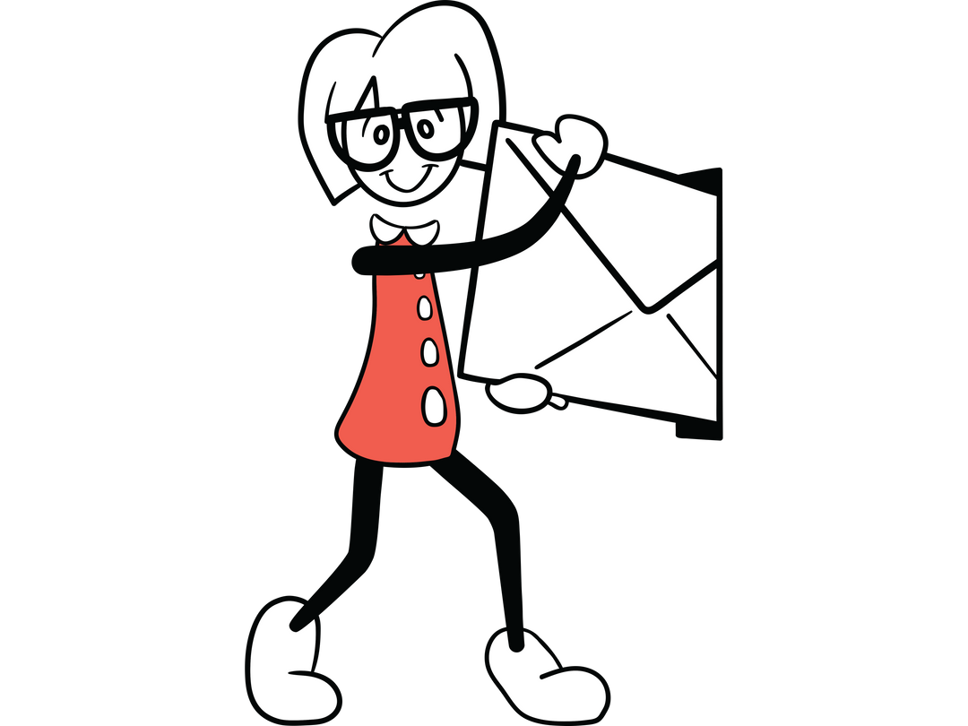 Transparent Cartoon Woman Posting Envelope to Mailbox - Download Free Stock Images Pikwizard.com