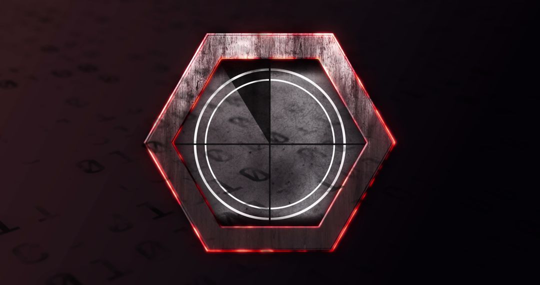 Futuristic Scope Scanning Technology Interface on Black Background