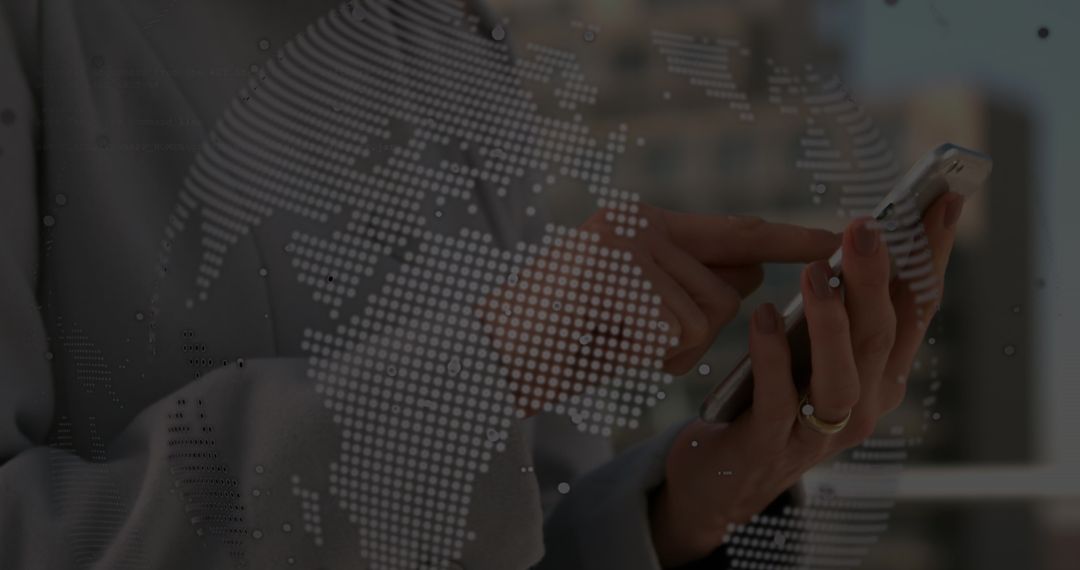 Conceptual Technology Communication with Digital Globe Overlay