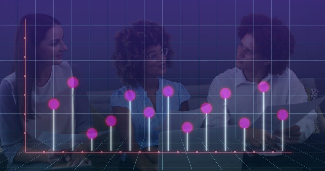 Team Analyzing Data with Digital Graph Overlay - Free Images, Stock Photos and Pictures on Pikwizard.com