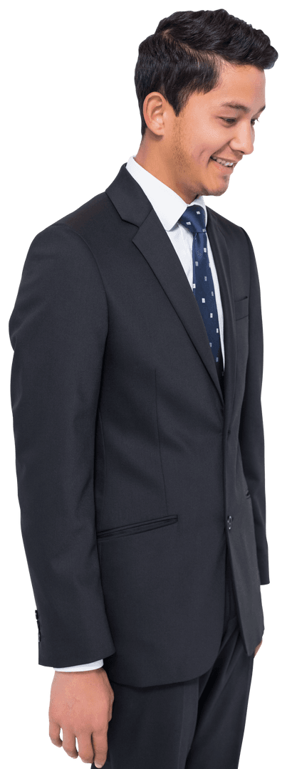 Asian Businessman Smiling on Transparent Background