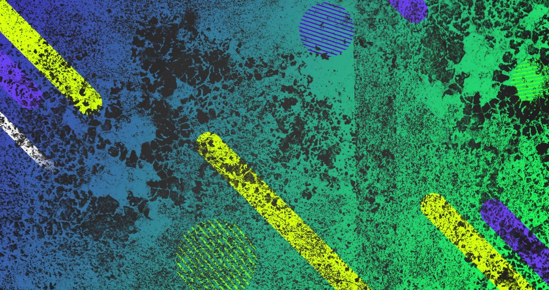 Colorful Geometric Shapes with Texture Splash