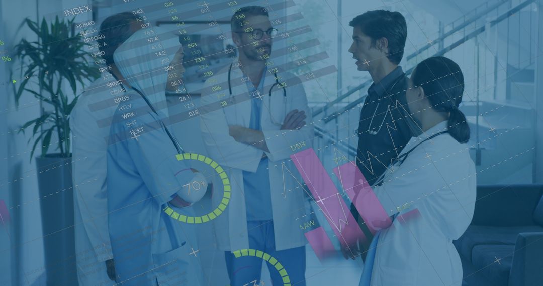 Healthcare Professionals Discussing Financial Charts
