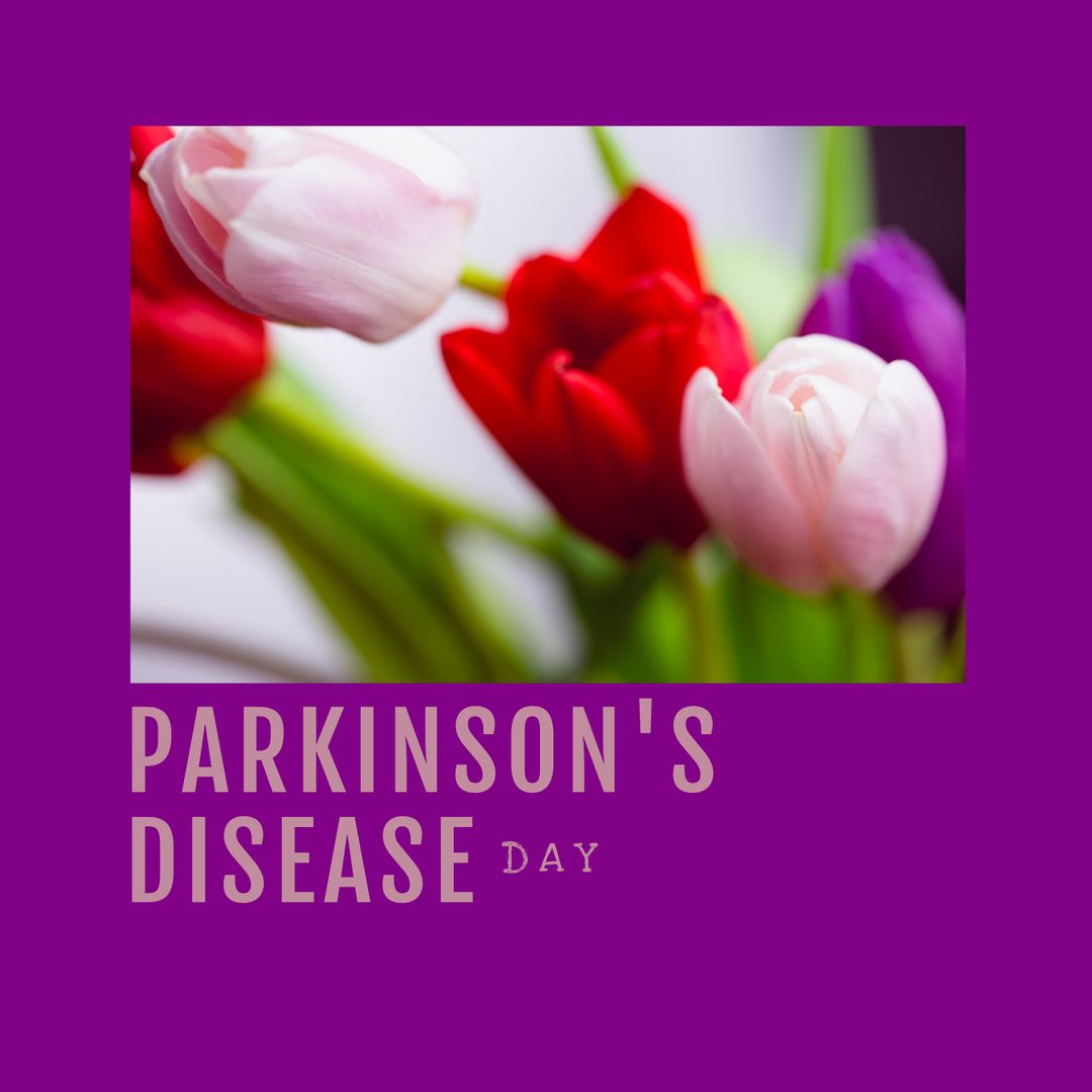 Parkinson's Day Awareness with Vibrant Tulips - Download Free Stock Templates Pikwizard.com